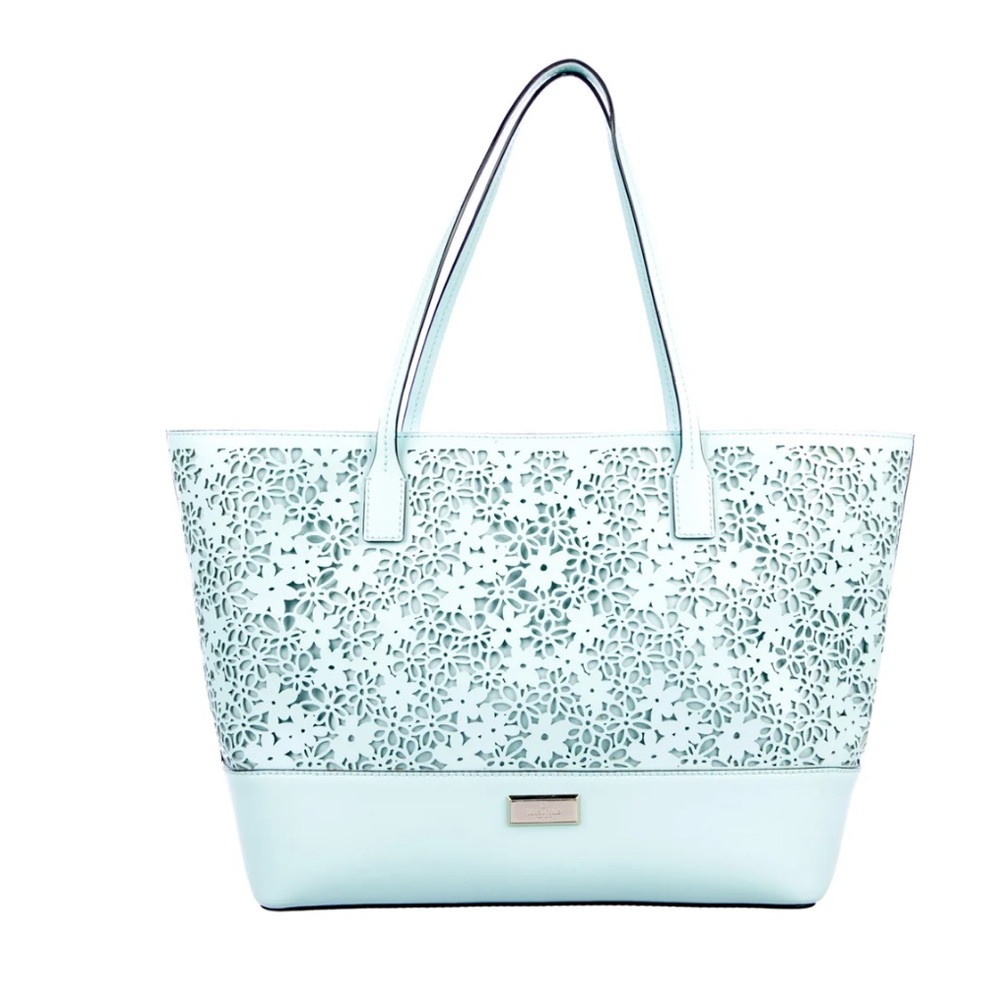 Kate Spade Bradford Court Floral Margareta Tote Handbag in seafoam mint